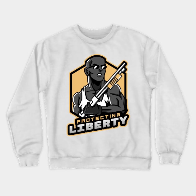 Protecting Liberty - Shotgun Crewneck Sweatshirt by Mega Tee Store